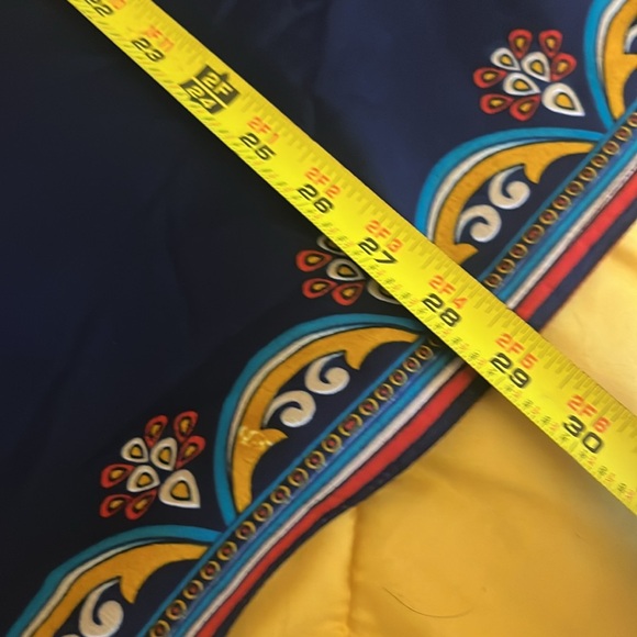 🎉Gorgeous Indian style tunic top navy blue with gorgeous multicolored borders! - Picture 9 of 9